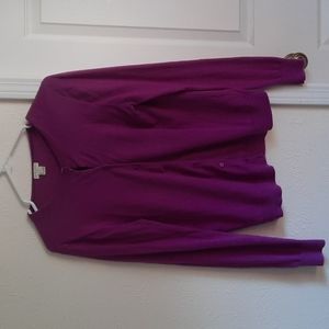 Purple J.Crew Caryn Cardigan